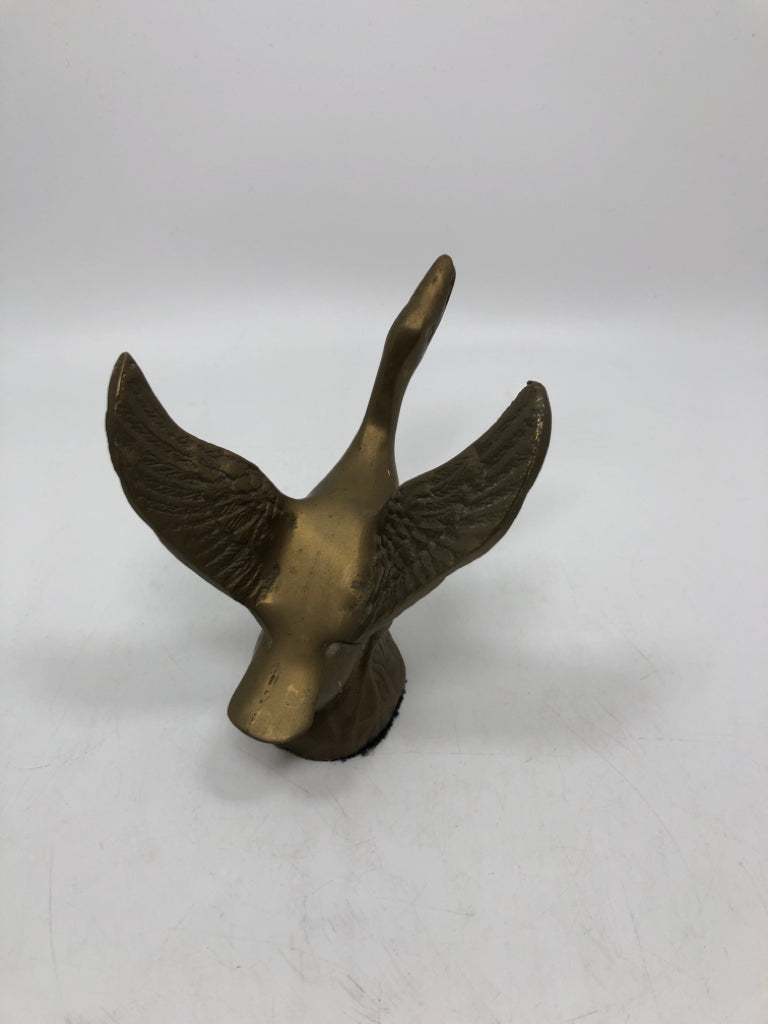 BRASS GOOSE FIGURINE.