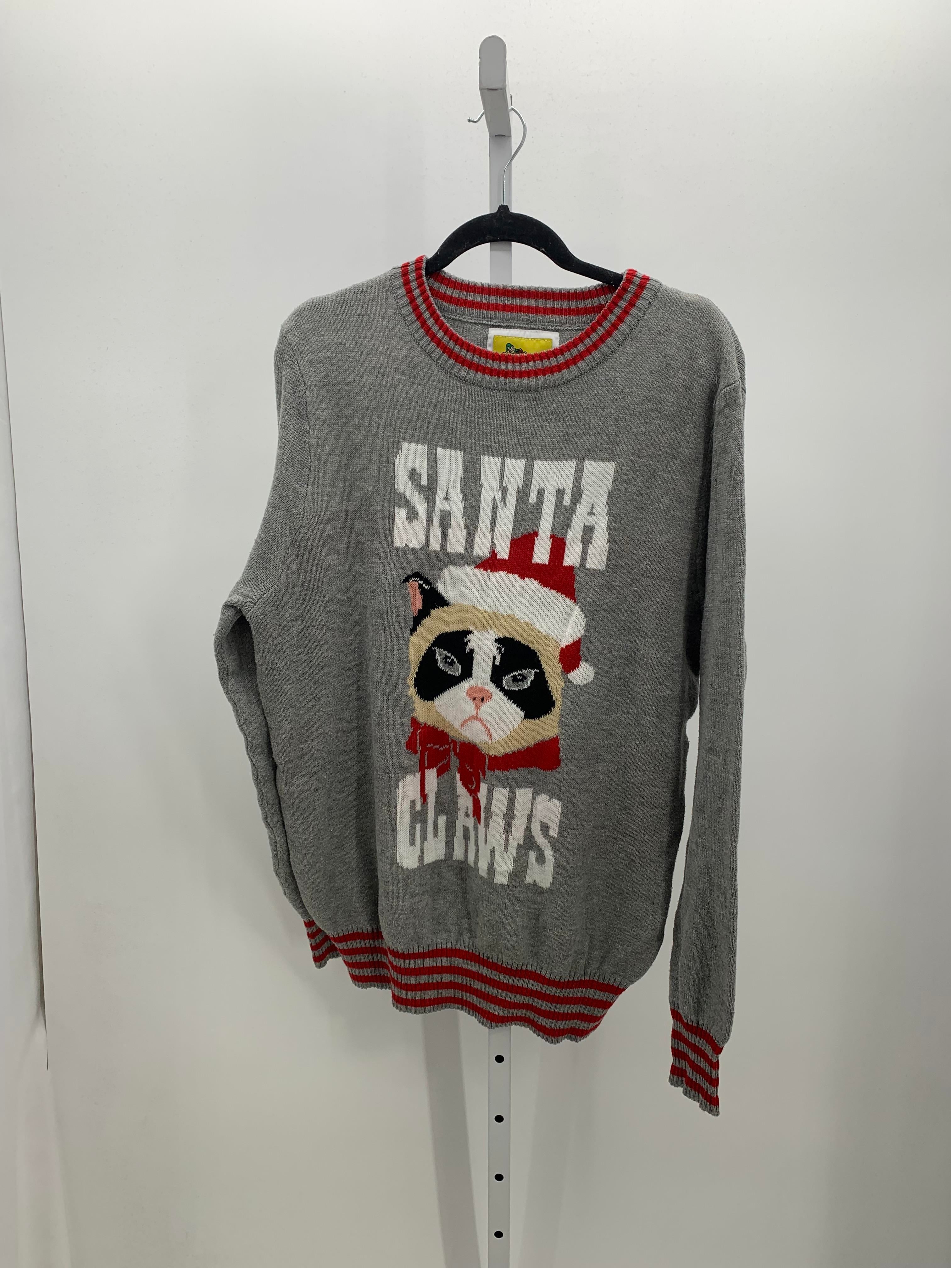 LONG SLV SWEATER SANTA CLAWS.