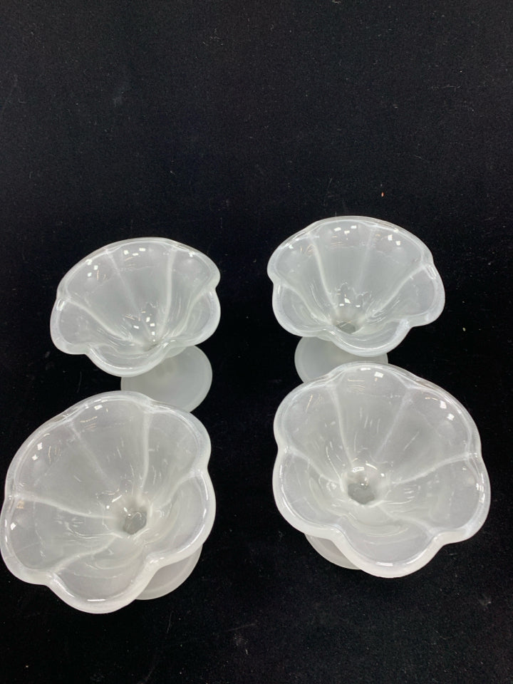 4PC FROSTED SCALLOPED SUNDAE CUPS.