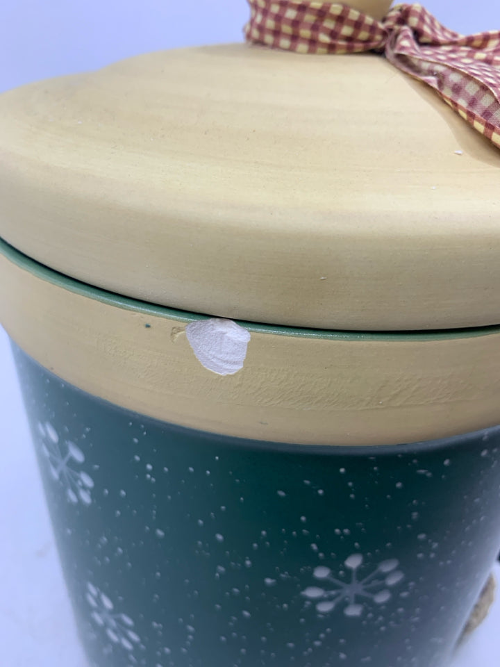 HAPPY HOLIDAYS SANTA COOKIE JAR.