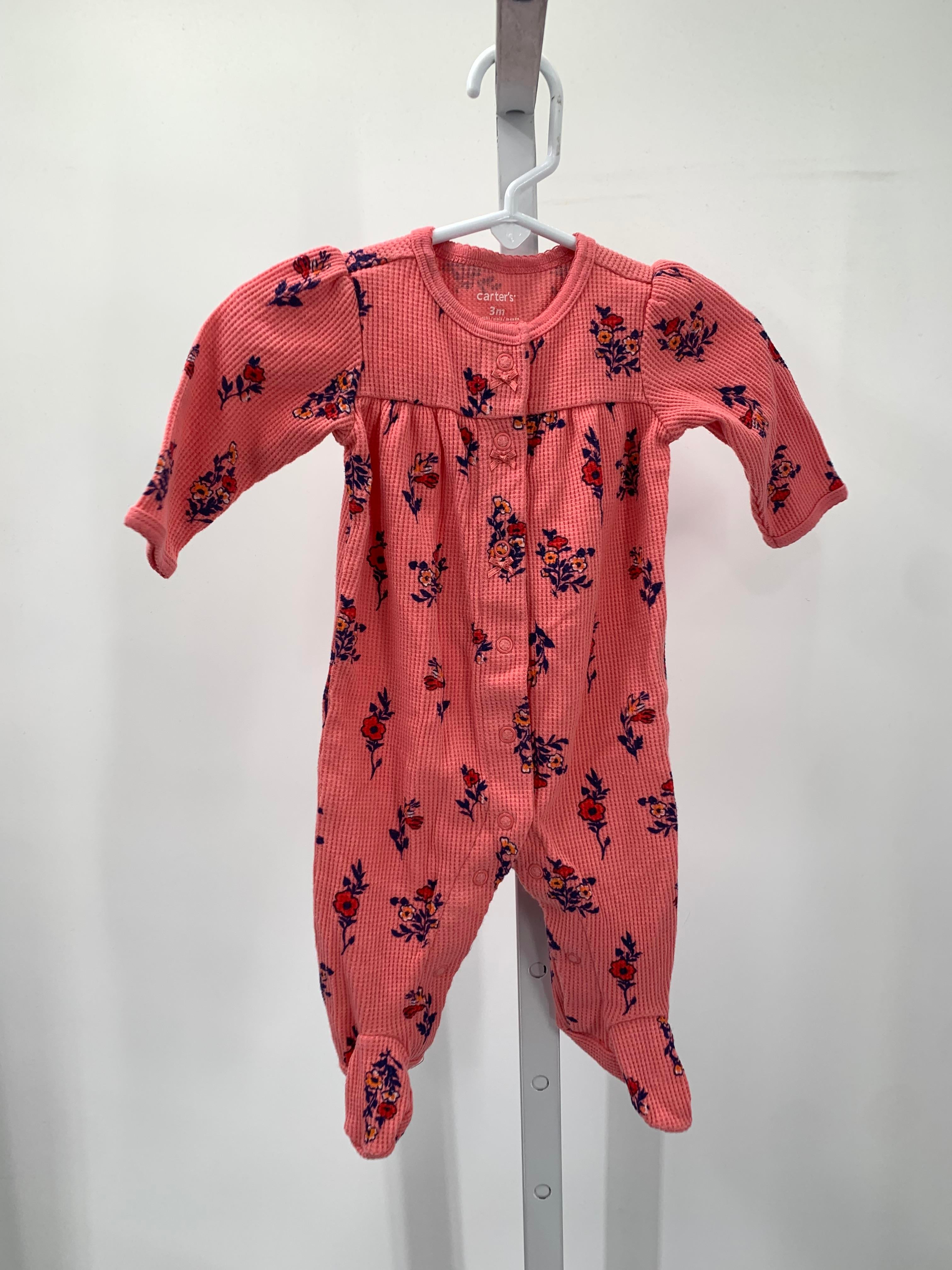 Carters Size 3 Months Girls Long Slv. Romper