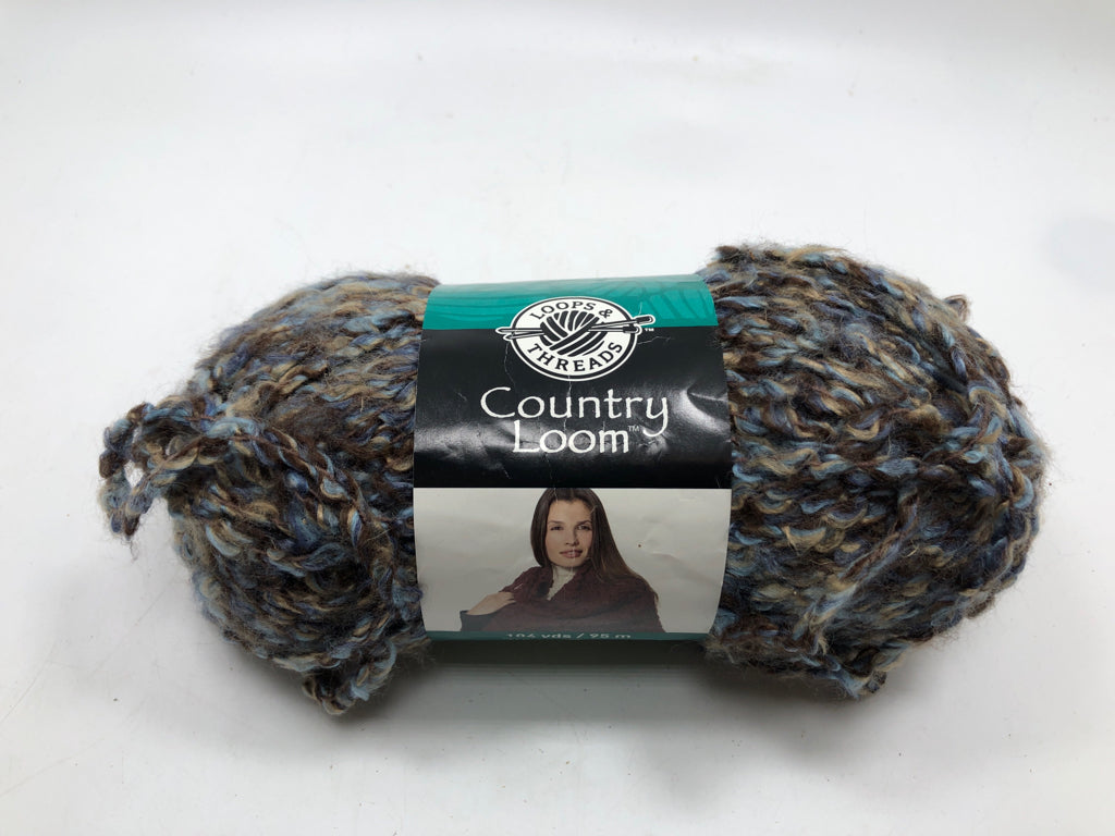 NWT BROWN/BLUE YARN.
