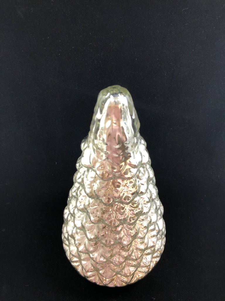 SILVER MERCURY GLASS WINTER TREE DECOR.