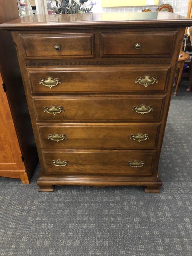 VTG TALL DRESSER.