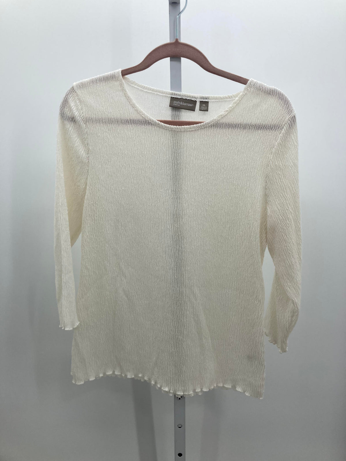 Croft & Barrow Size Extra Large Misses 3/4 Sleeve Shirt