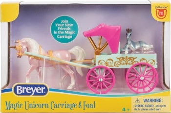 New - BREYER UNICORN MAGIC CARRIAGE & FOAL
