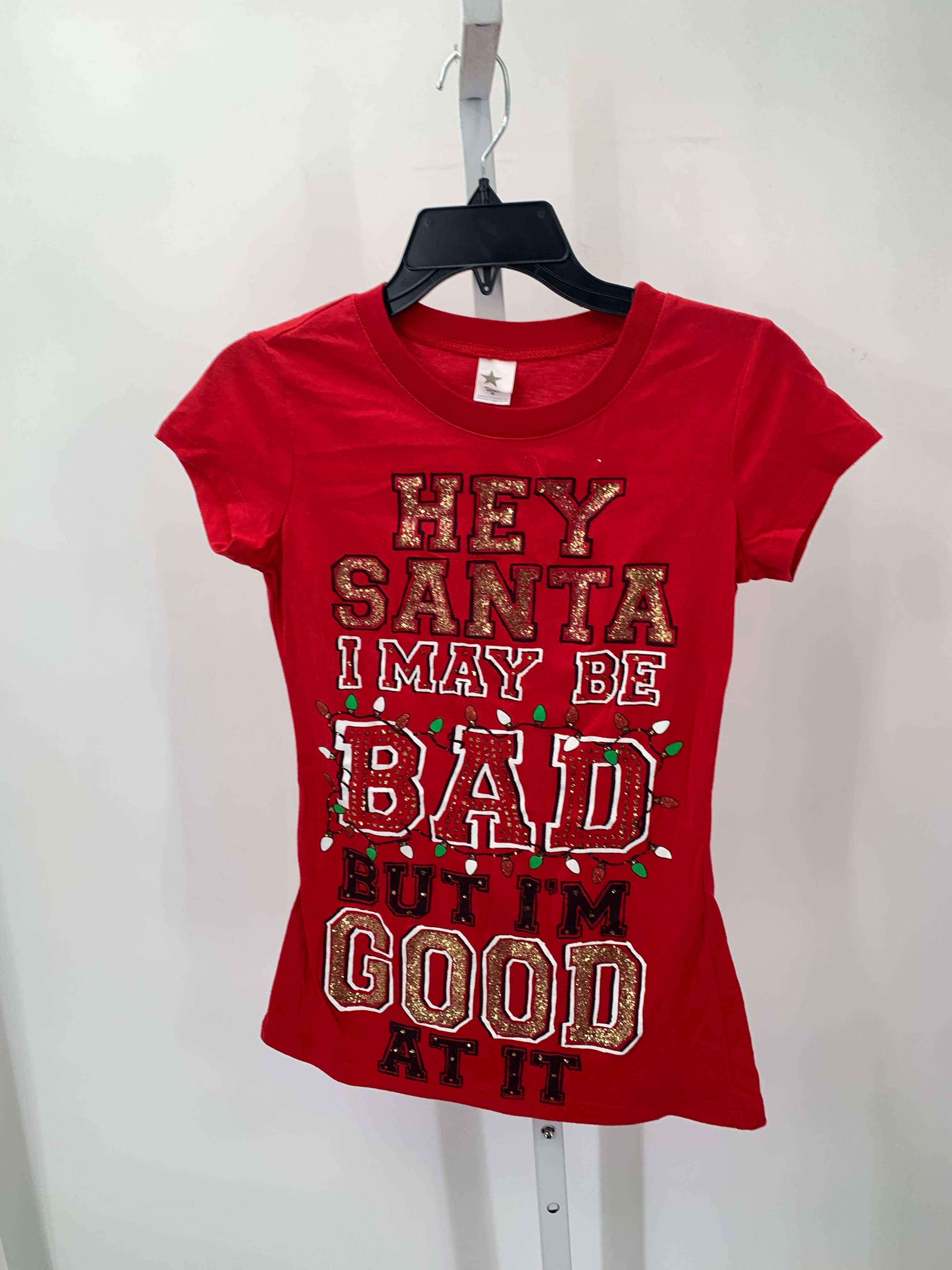 SHORT SLV SHIRT HEY SANTA.