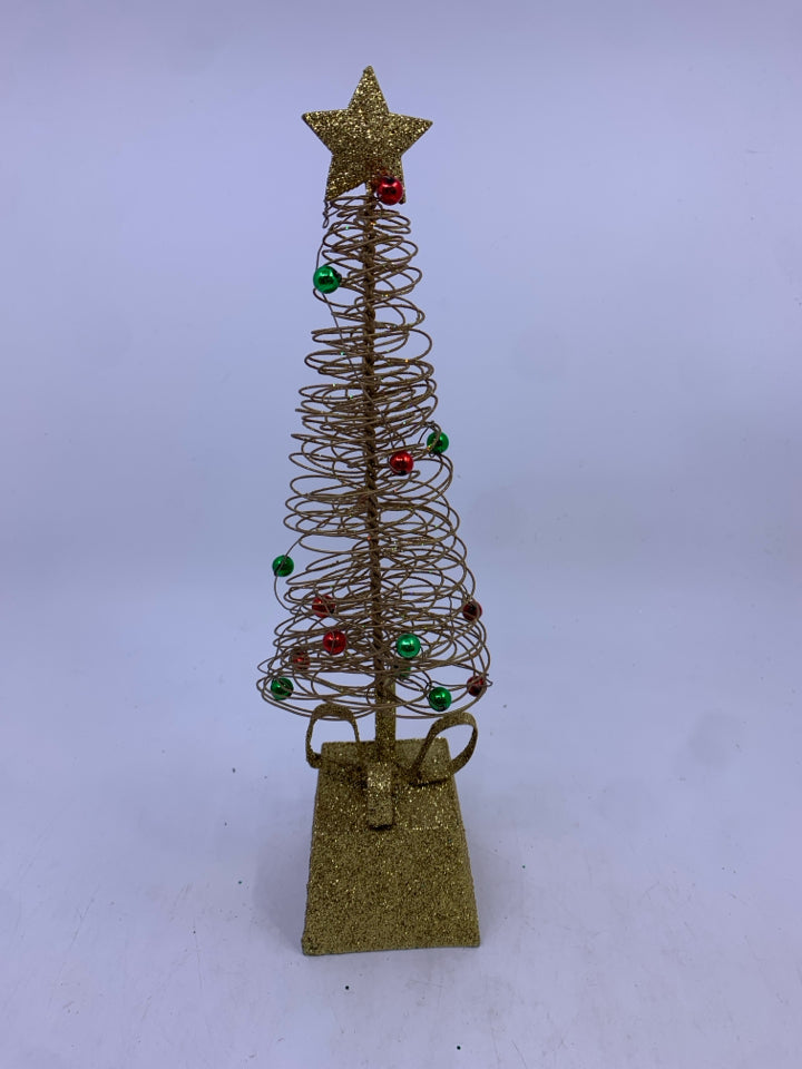 GOLD GLITTER METAL MINI TREE.
