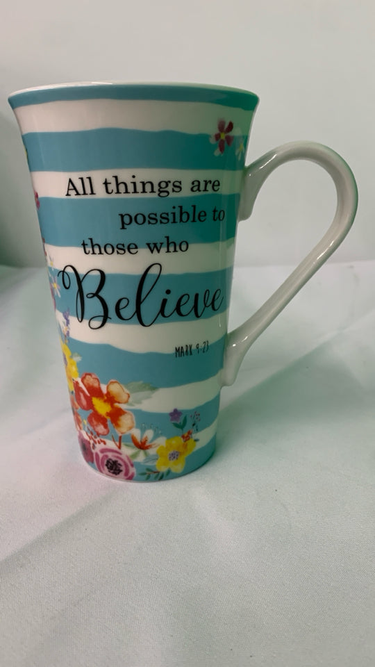 3 COLOR BIBLE VERSE MUGS.