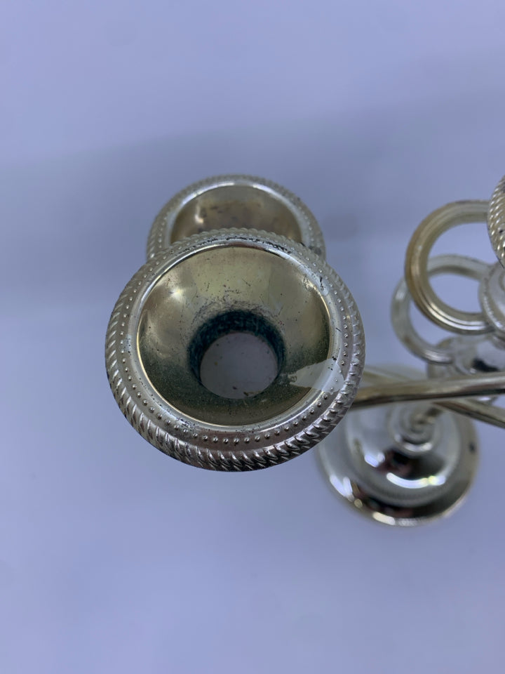 VTG SWIRL PATTERN TAPER CANDLE HOLDER.