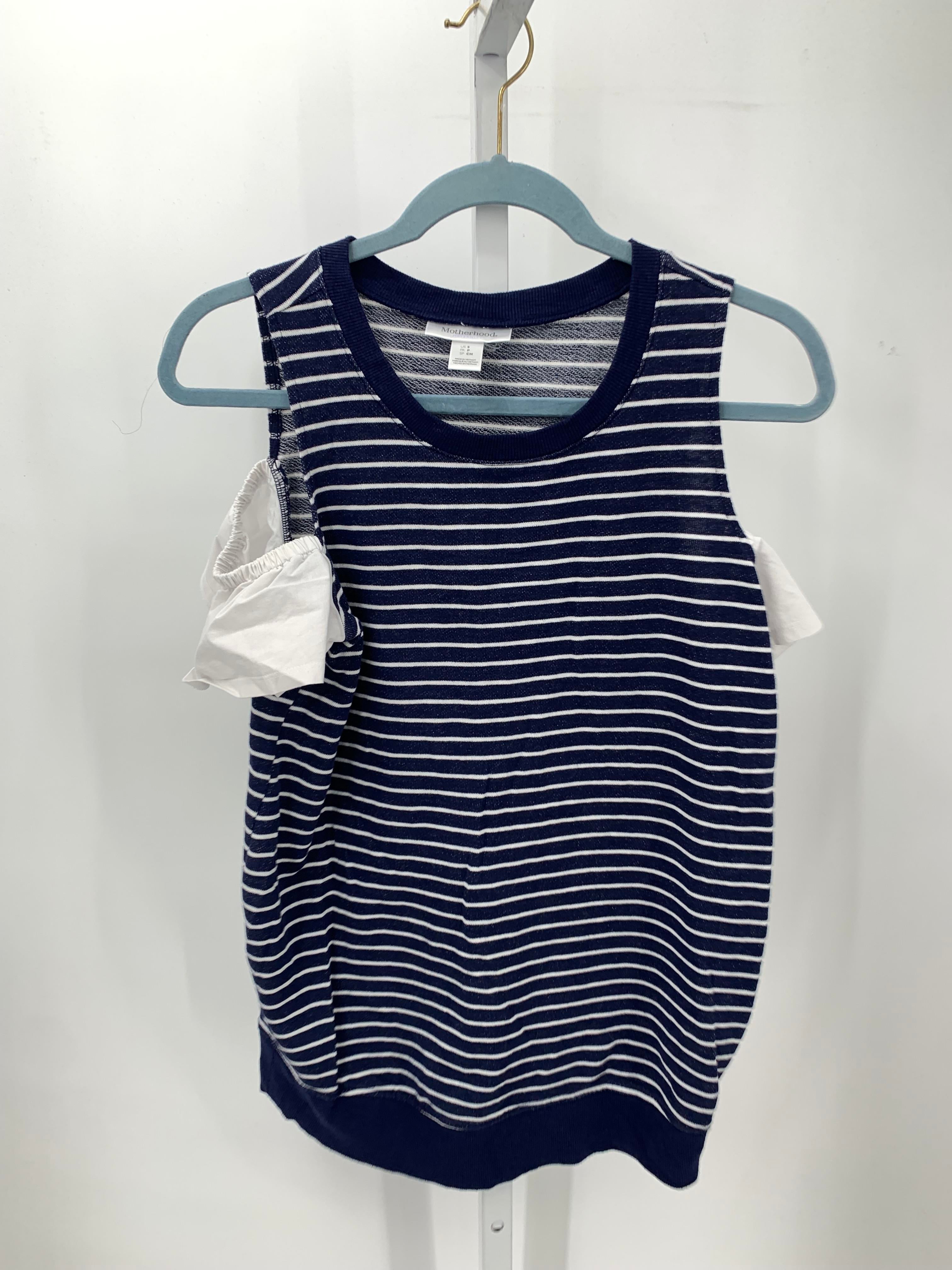 Motherhood Navy Size Small Maternity Short Sleeve Shirt