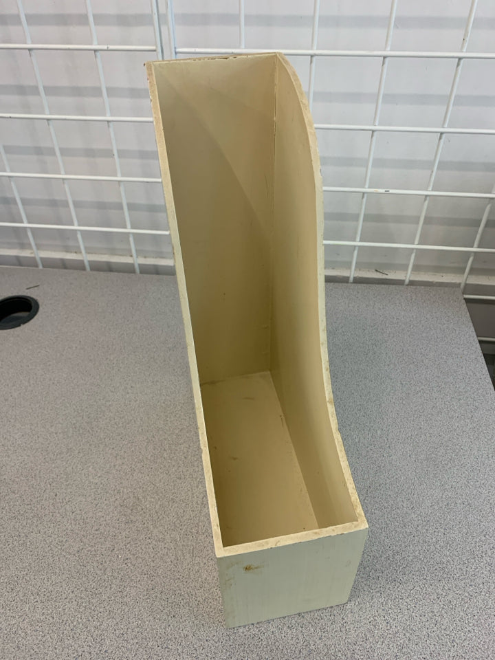 WOODEN MAGAZINE HOLDER.