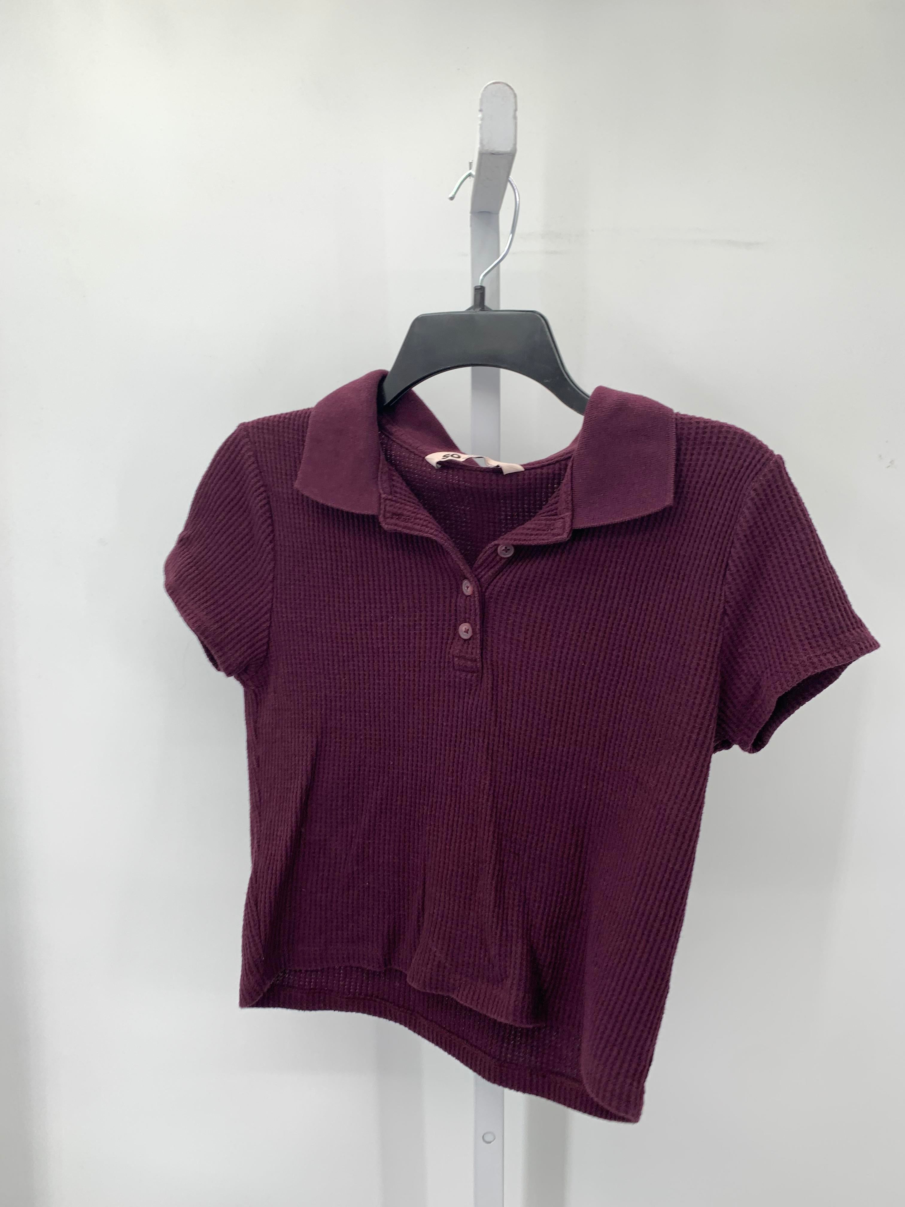 SO Size Large Juniors Short Sleeve Shirt