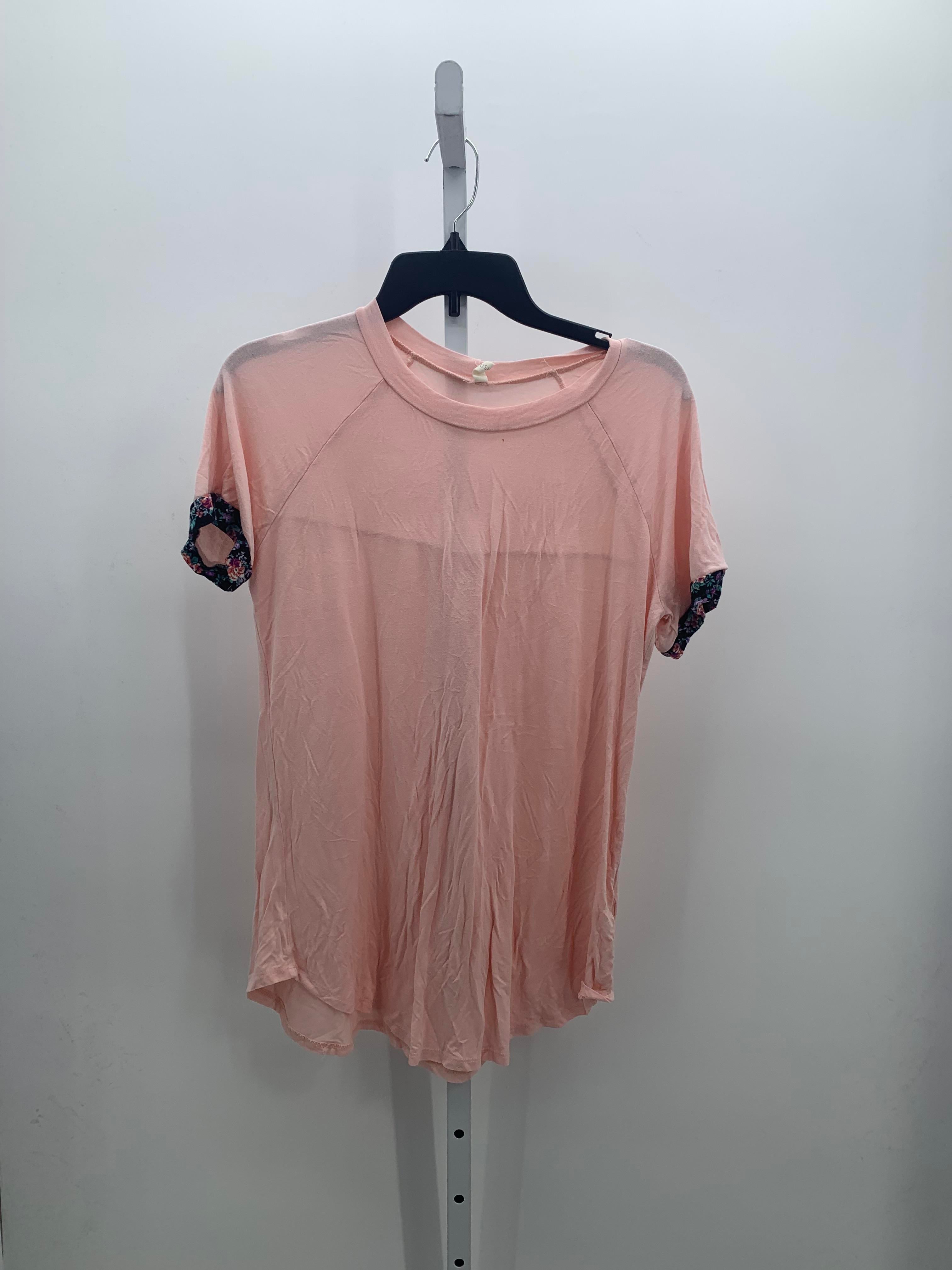 Pink Blush Pink Size Small Maternity Short Sleeve Shirt