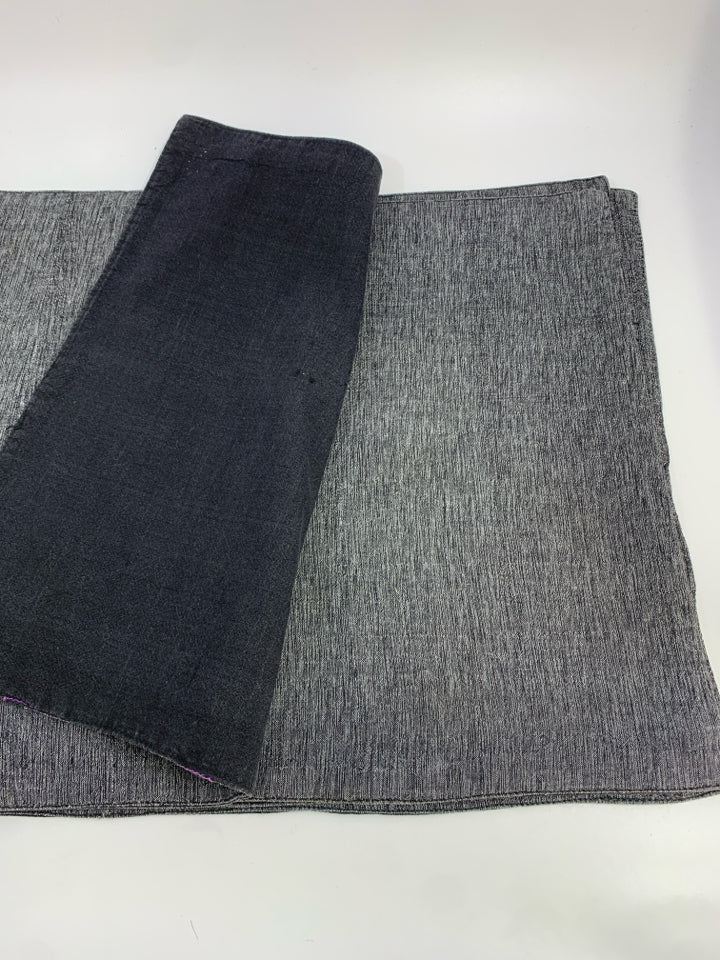 4PC DARK GREY FABRIC PLACEMATS.
