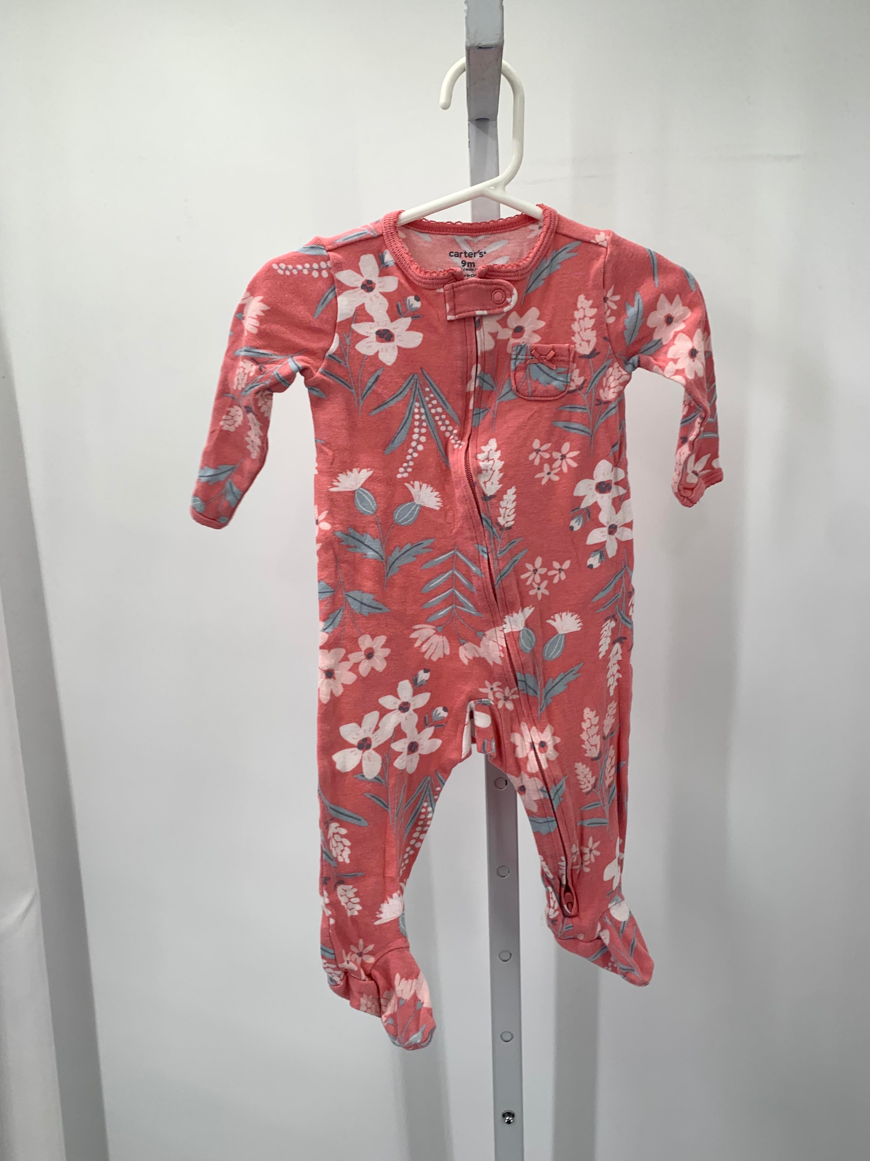 Carters Size 9 Months Girls Long Slv. Romper