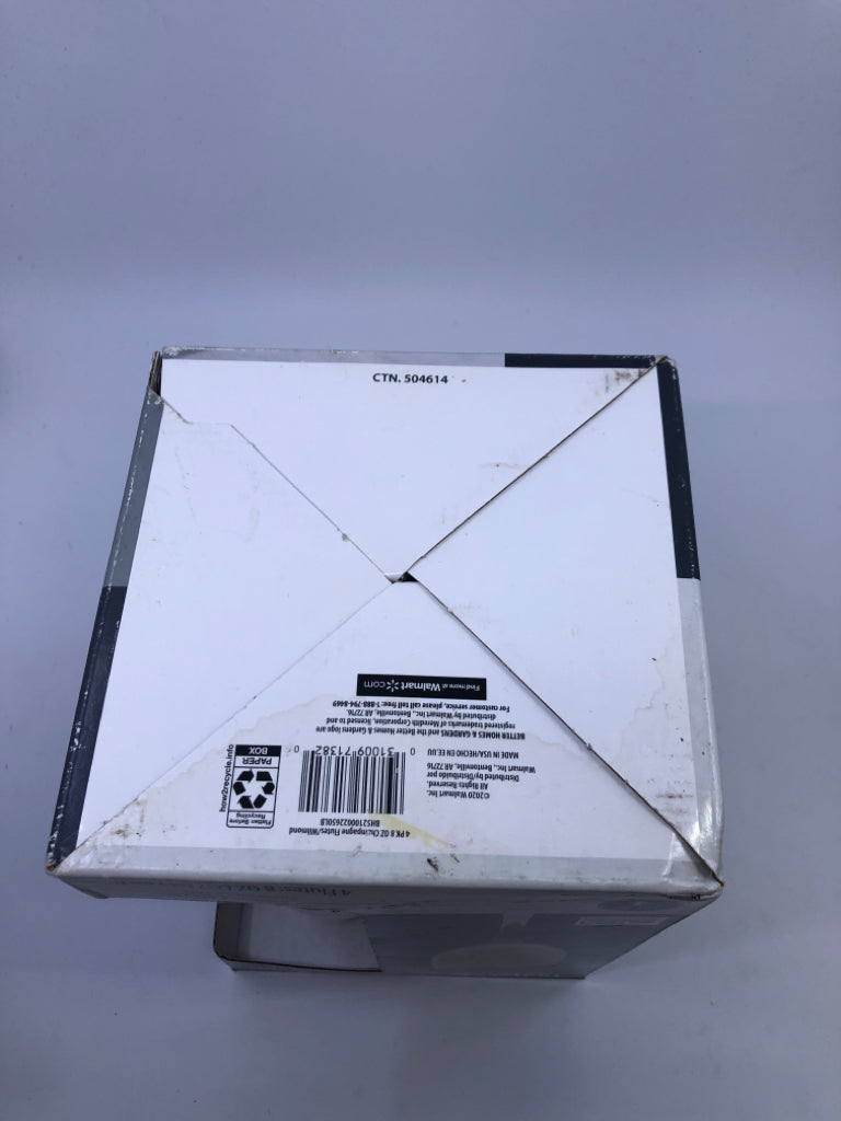 4 NIB CHAMPAGNE FLUTES.