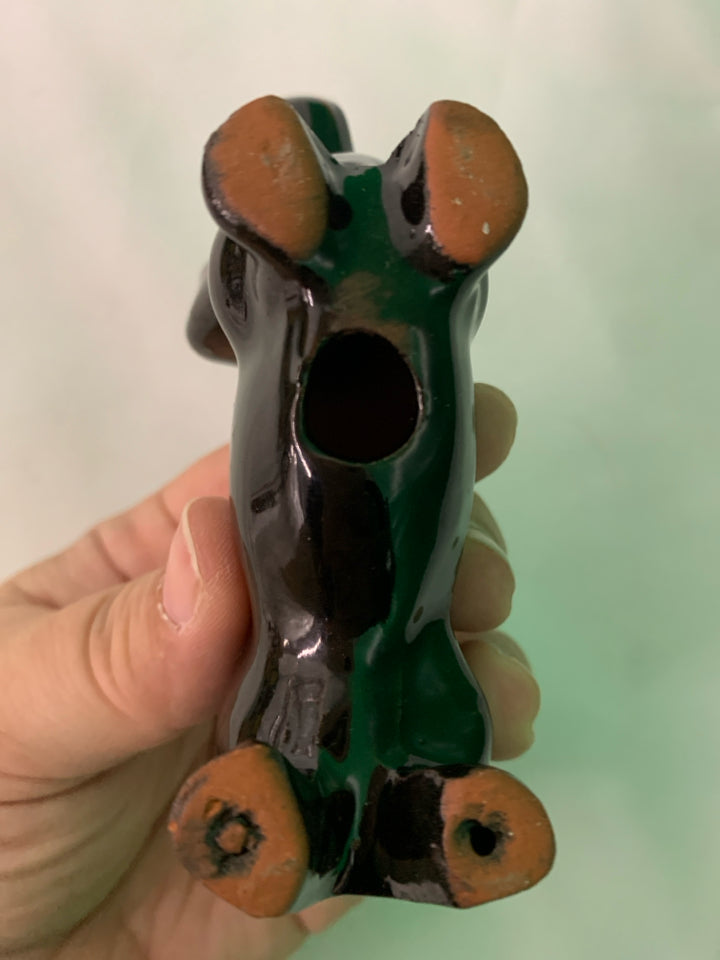BLACK DACHSHUND FIGURE.