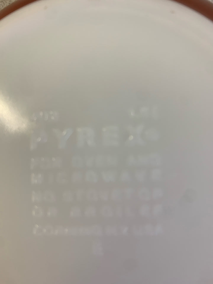3PC VTG PYREX MIXING BOWLS AUTUMN HARVEST ORANGE.