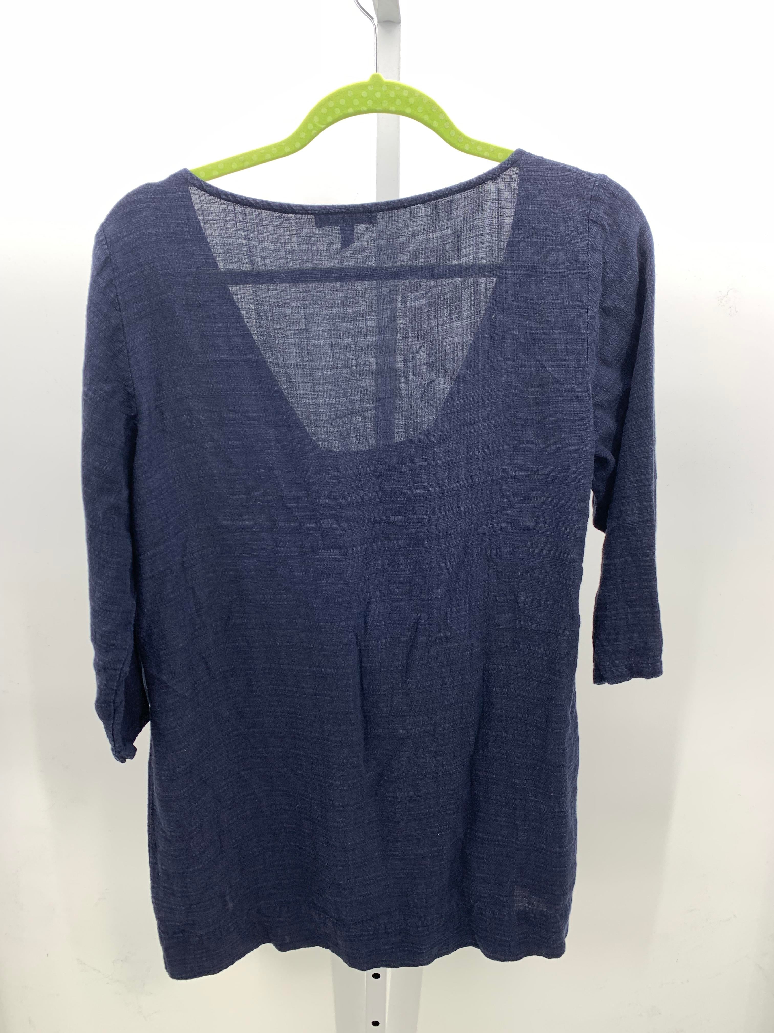 Eileen Fisher Size Medium Misses 3/4 Sleeve Shirt