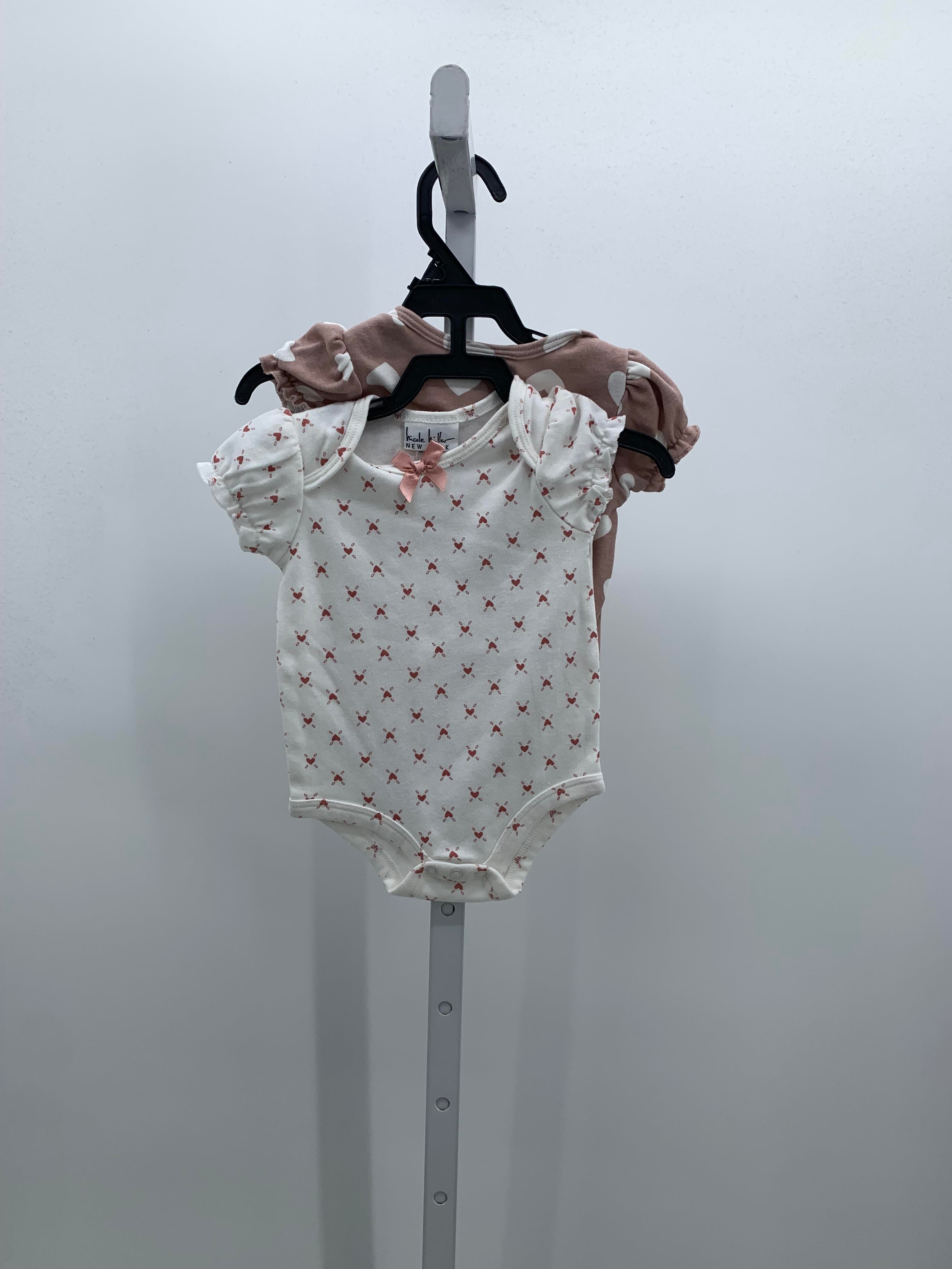 Nicole Miller Size 6-9 mon Girls Short Sleeve Shirt