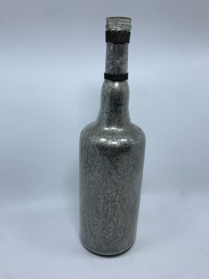 MERCURY GLASS STYLE MERLOT BOTTLE.