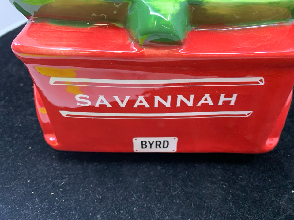 RED TRUCK, XMAS TREE COOKIE JAR.