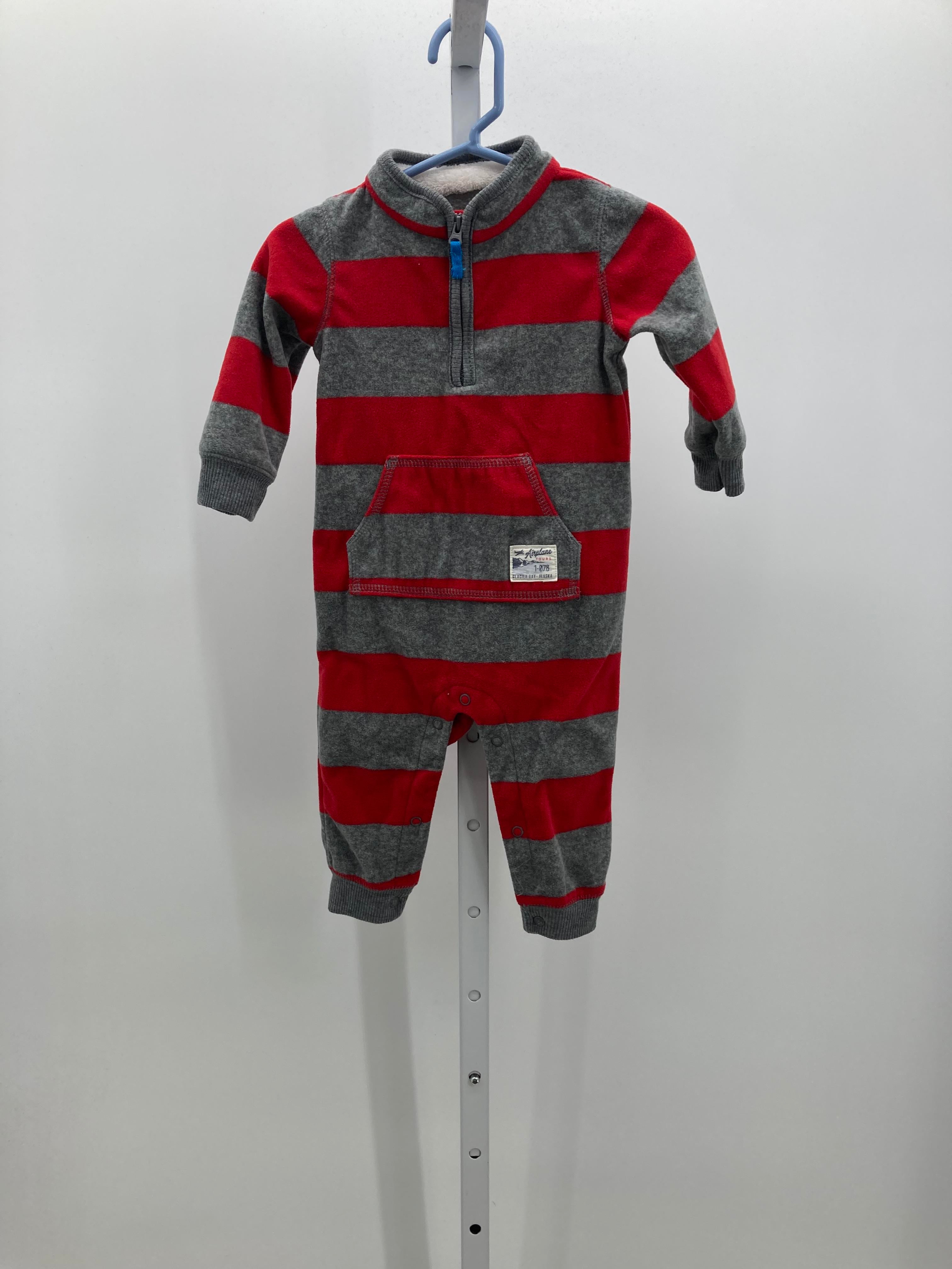 GREY/ RED ROMPER