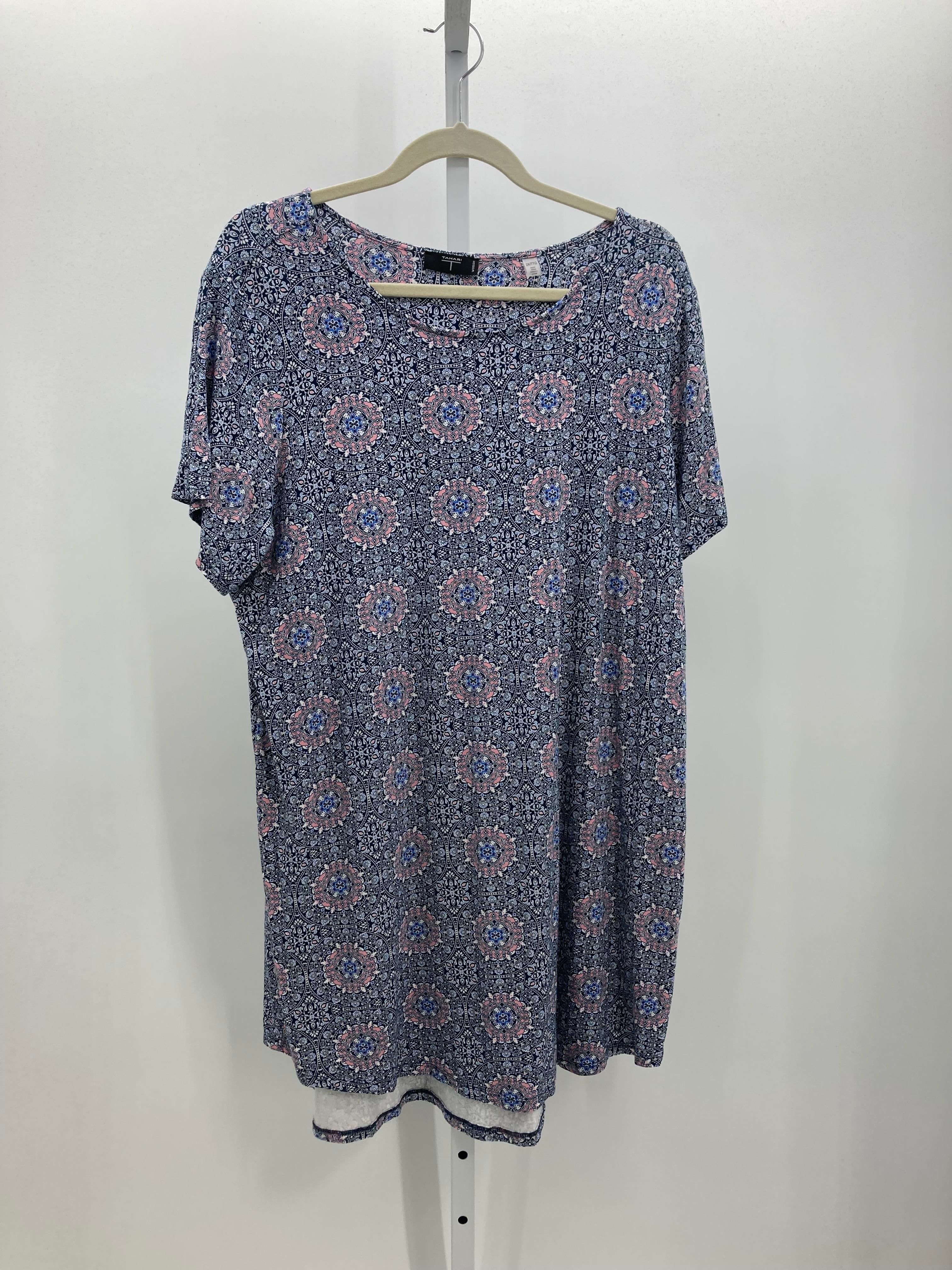 Tahari Size 2X Womens Short Sleeve Shirt