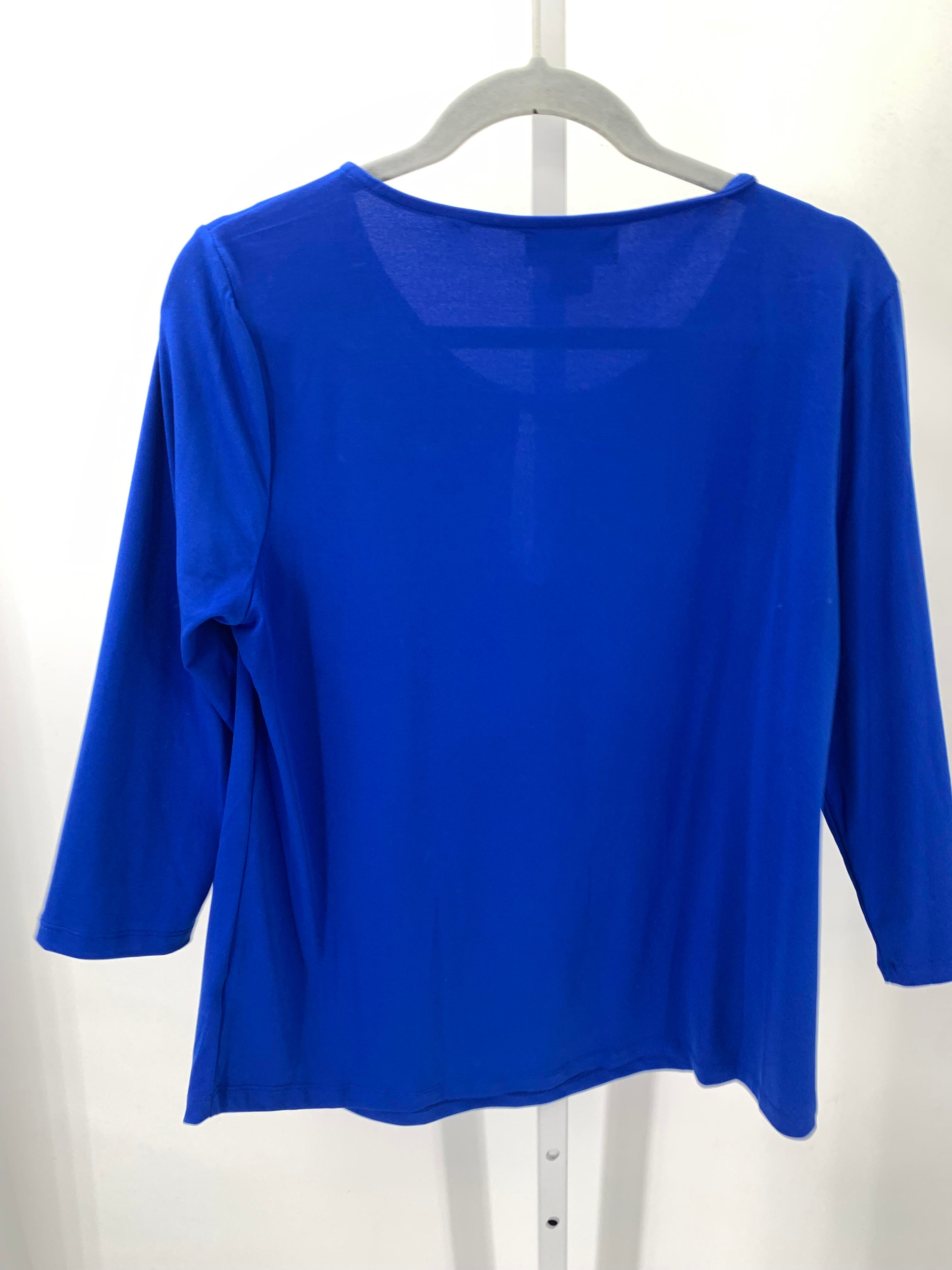 Liz Claiborne Size Large Misses 3/4 Sleeve Shirt