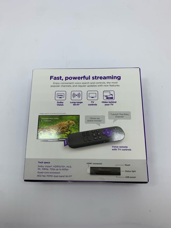 NIB ROKU STREAMING STICK 4K.
