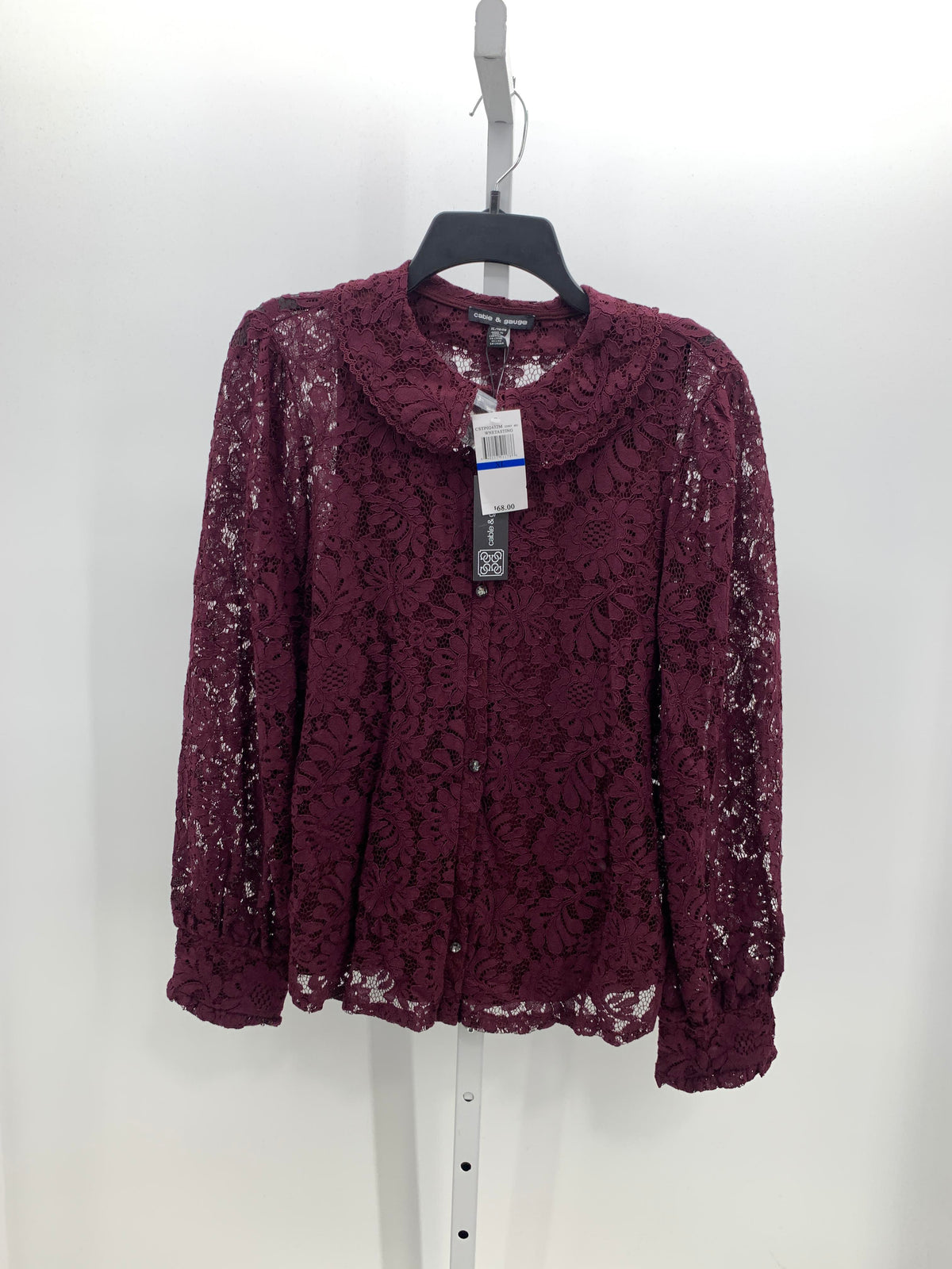 Cable & Gauge Size Extra Large Misses Long Sleeve Shirt