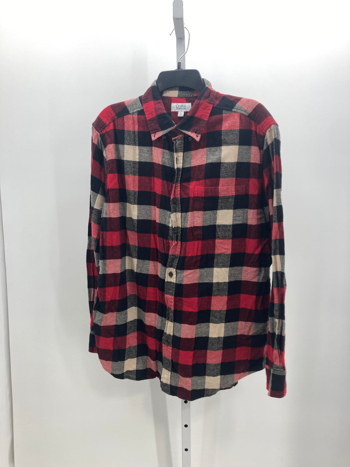 PLAID BTN DOWN