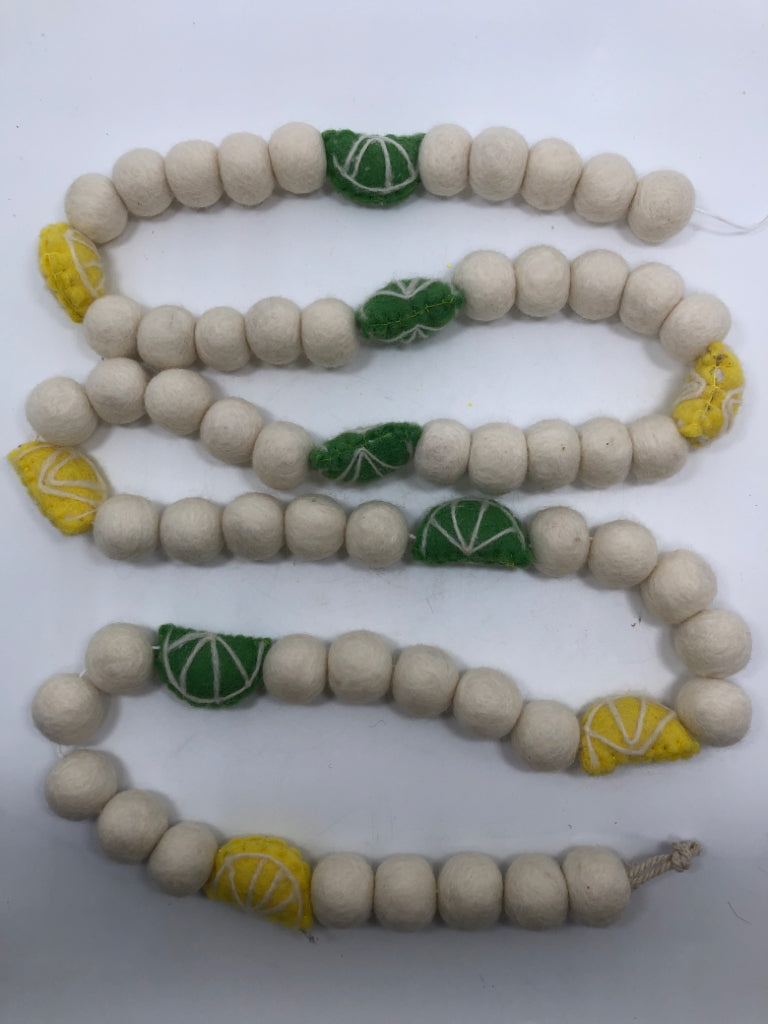 FELT LEMON AND LIME GARLAND.