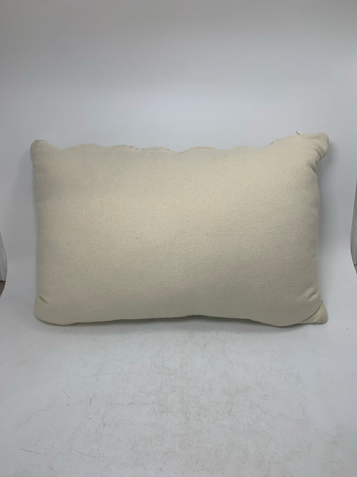 RECTANGLE STRIPED TEXTURED PILLOW.