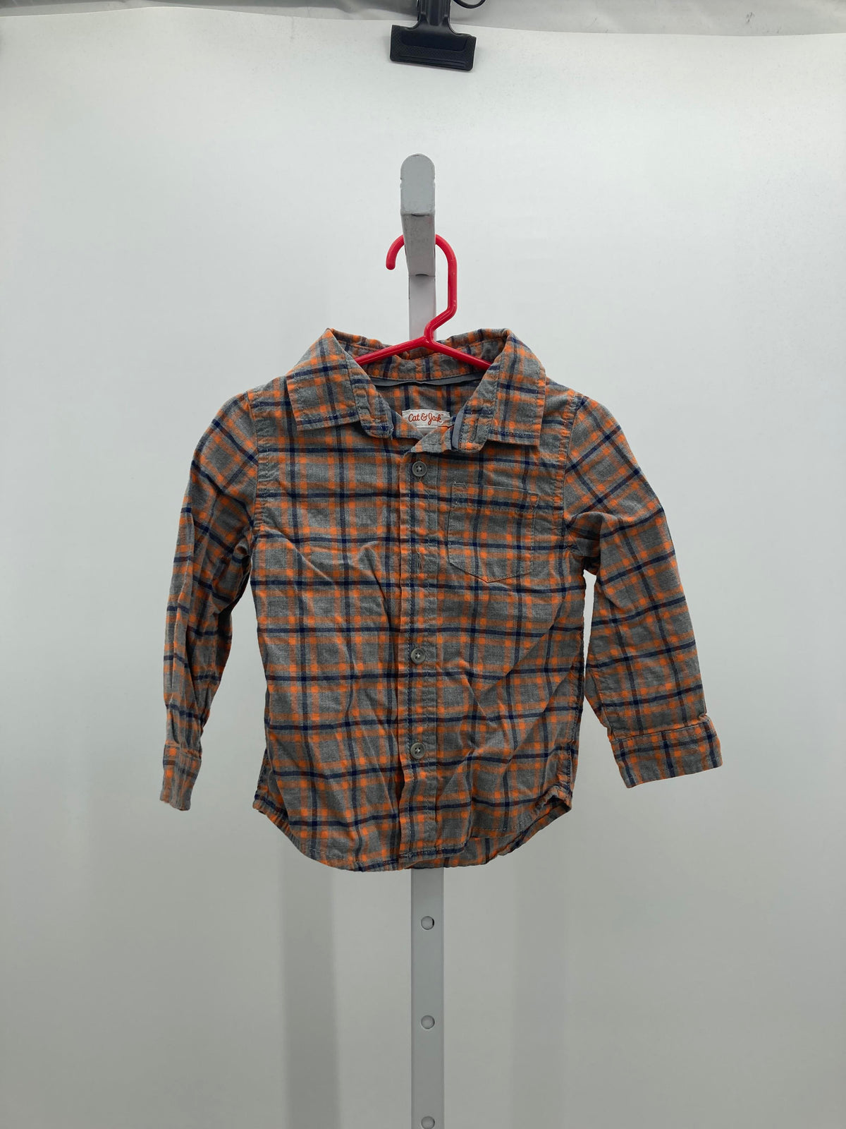 ORANGE BLUE PLAID