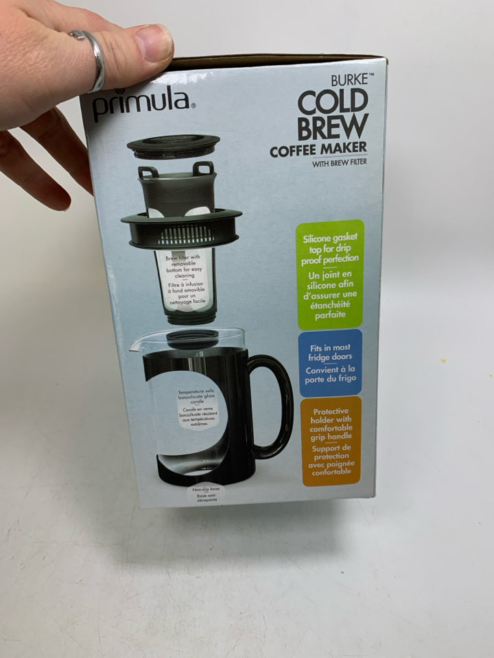 NIB PRIMULA COLD BREW COFFEE MAKER.