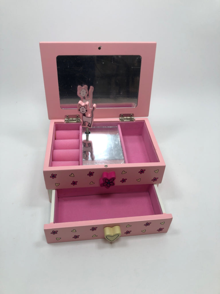 PURRRFECT WOOD JEWELRY MUSIC BOX.