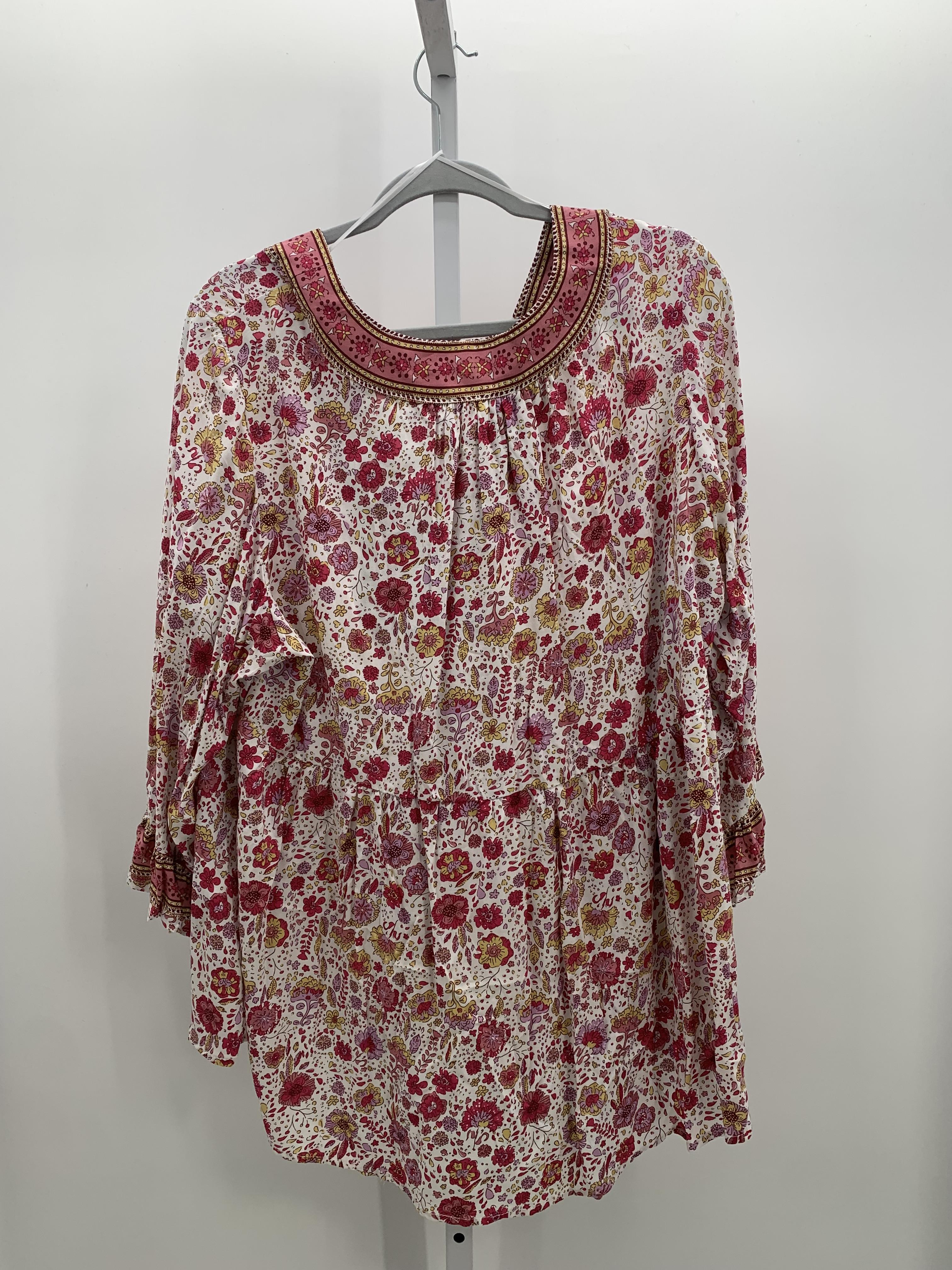 Cynthia Rowley Size 1X Womens 3/4 Sleeve Shirt