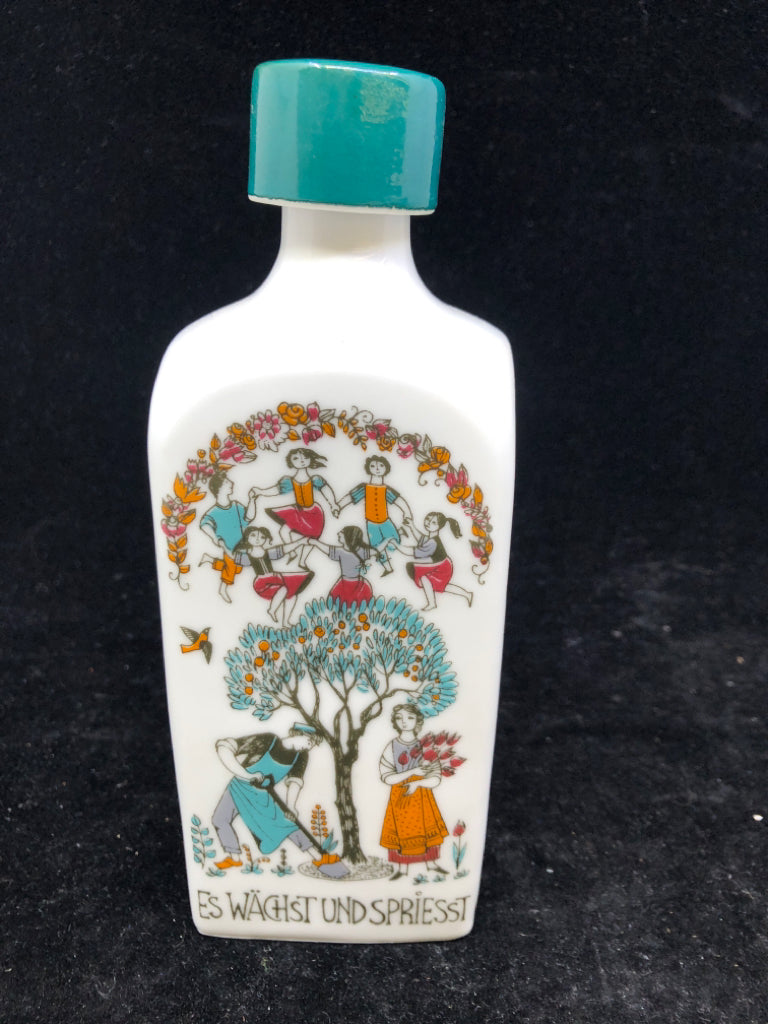 4 SEASONS GERMAN DECANTER W/CORKED LID.