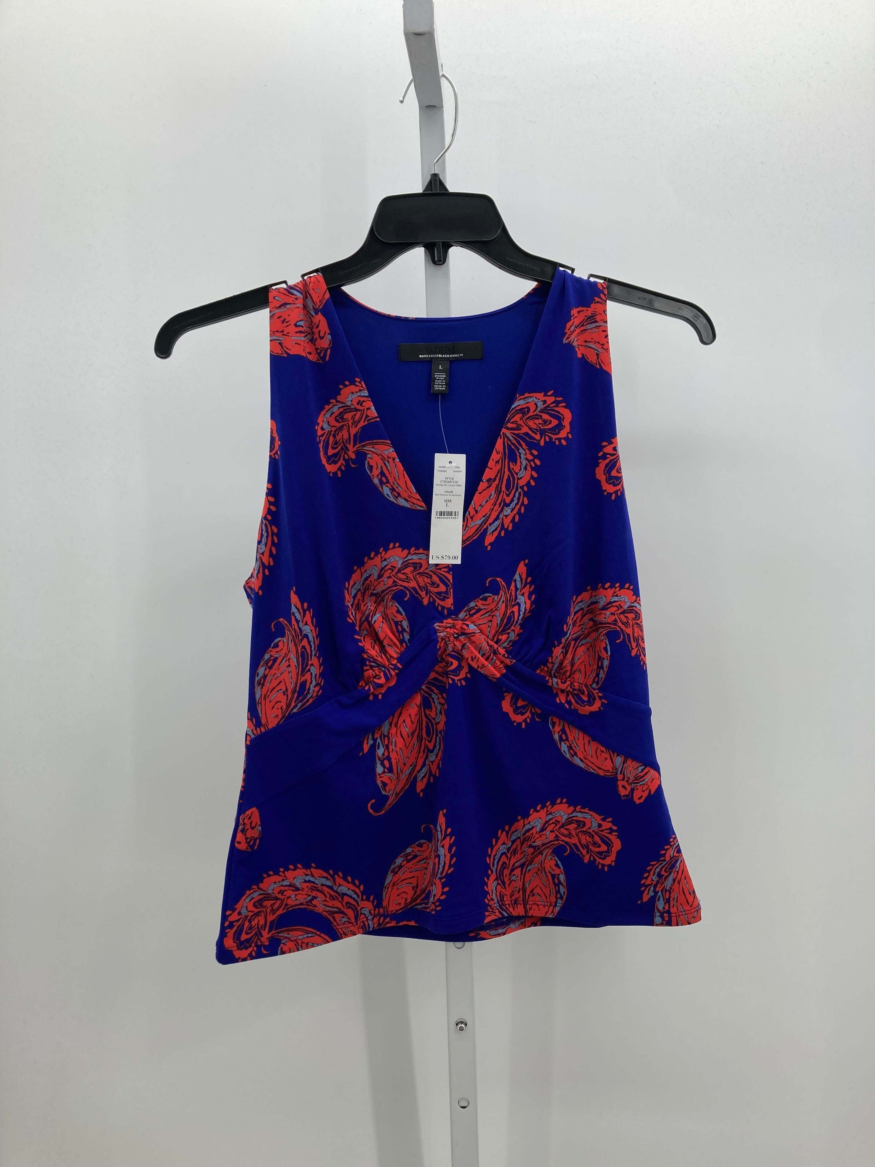 White House Black Size Large Misses Sleeveless Shirt