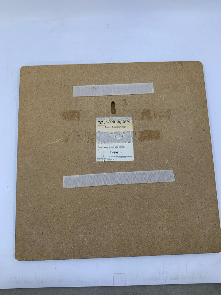 SQUARE PRIMITIVE STYLE SUNFLOWER SEEDS CHECKERED.