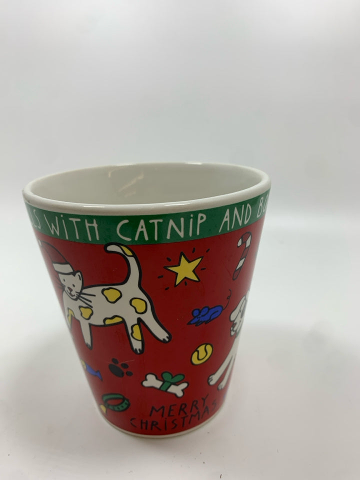 MERRY CHRISTMAS CAT/DOG MUG.