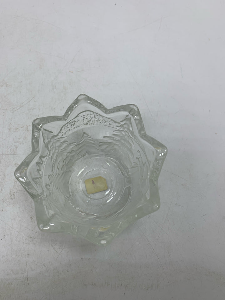 EMBOSSED "CHRSITMAS STORY" CANDLE HOLDER MIKASA.
