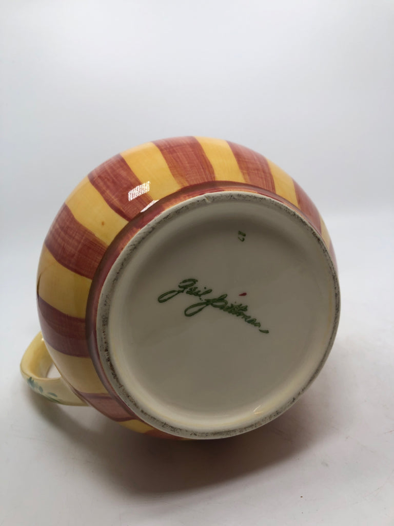 YELLOW PAINTED PITCHER.