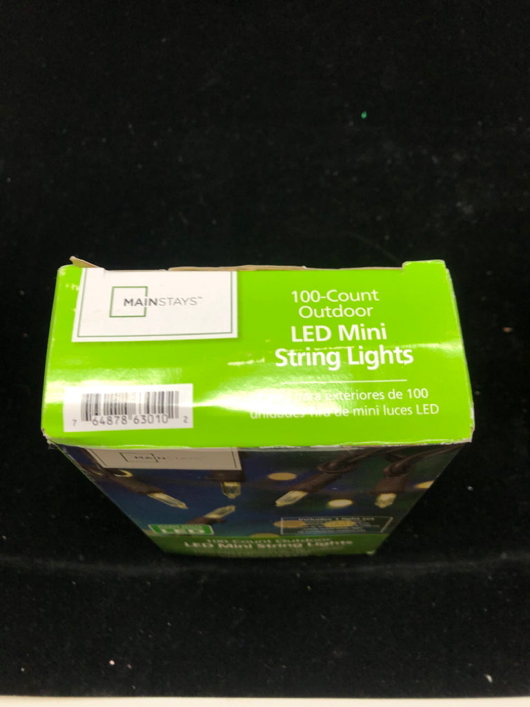 NIP 100 COUNT LED MINI STRING LIGHTS.