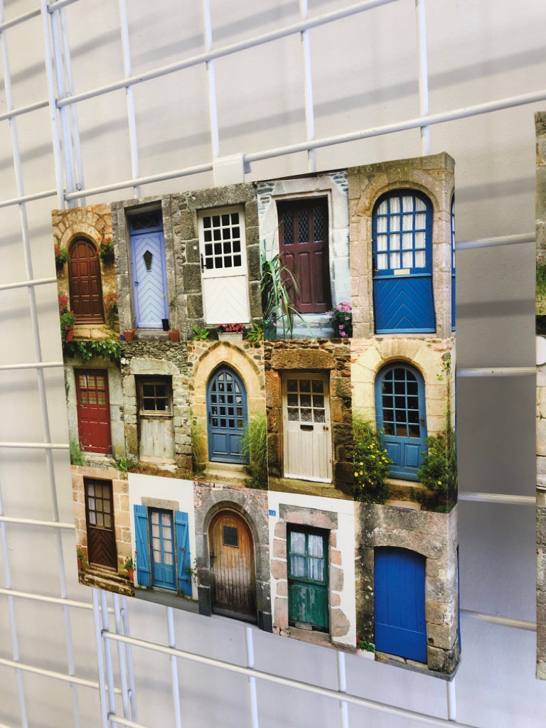 2- CANVAS MULTI COLORED DOOR PRINTS.