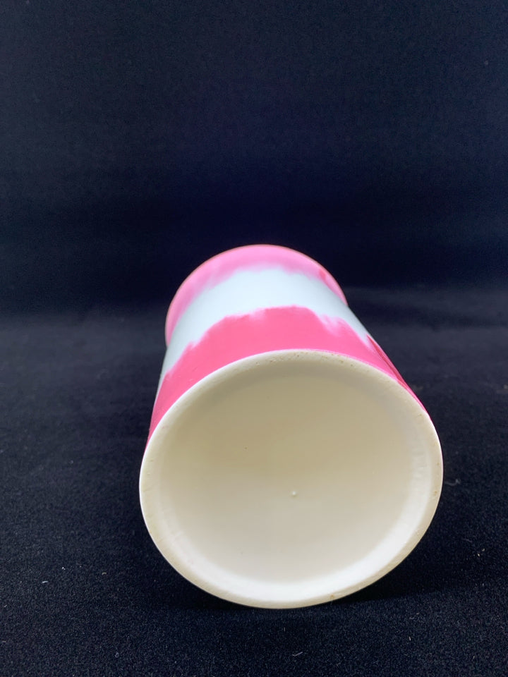 PINK, WHITE OMBRE PENCIL CUP.
