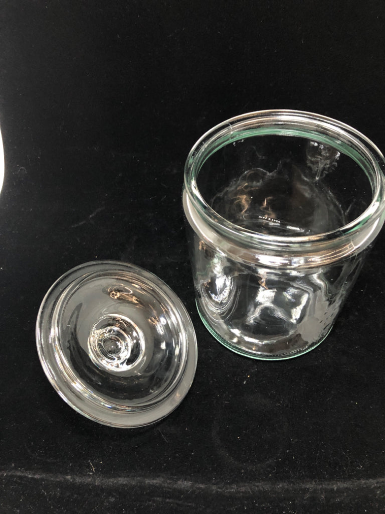 SM GLASS CANISTER.