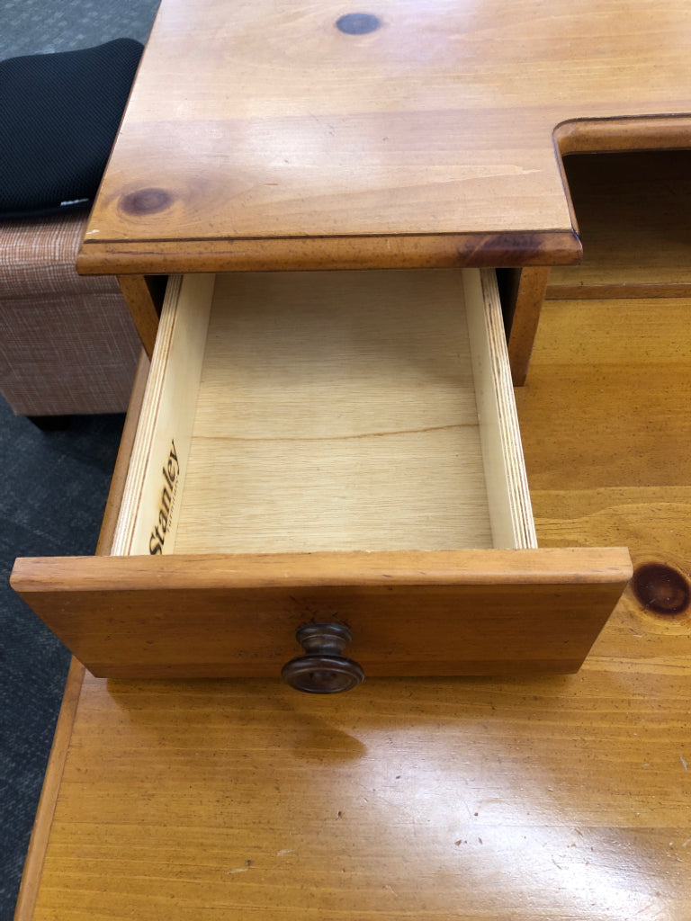 STANLEY FURNITURE WOOD SECRETARY DESK.